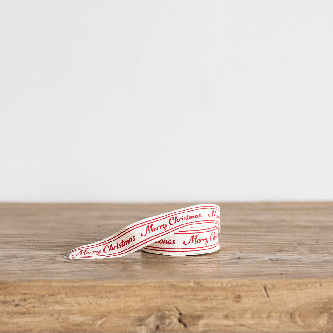 
                  
                    Red Cursive Merry Christmas Ribbon, 2" (Pre-Order: Ships Late September) - Curated Home Decor
                  
                