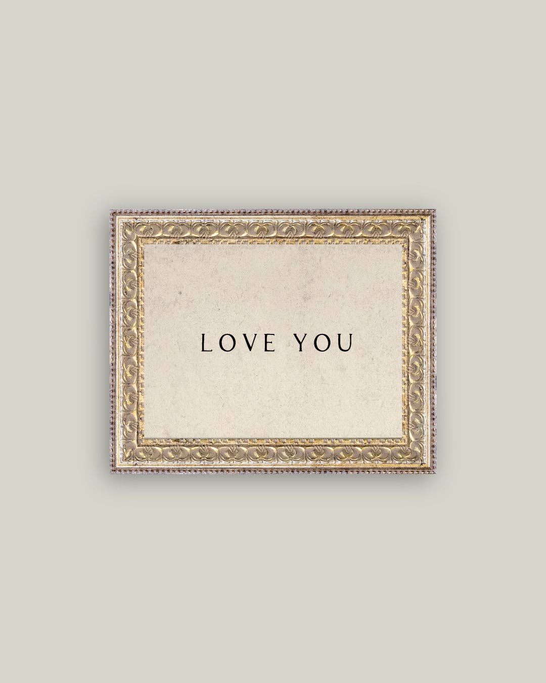 Love You Framed Antique Art