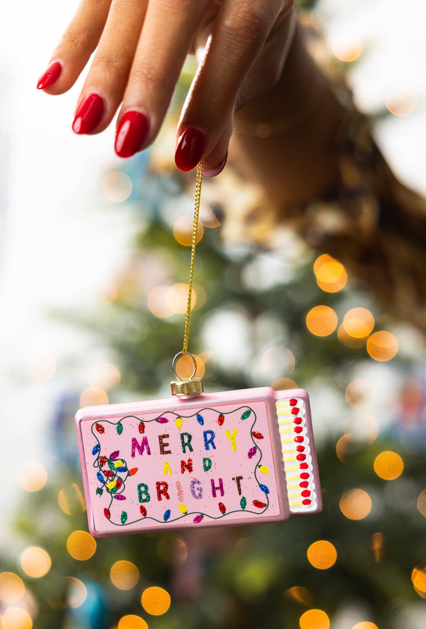 Merry & Bright Matchbook Ornament - Curated Home Decor