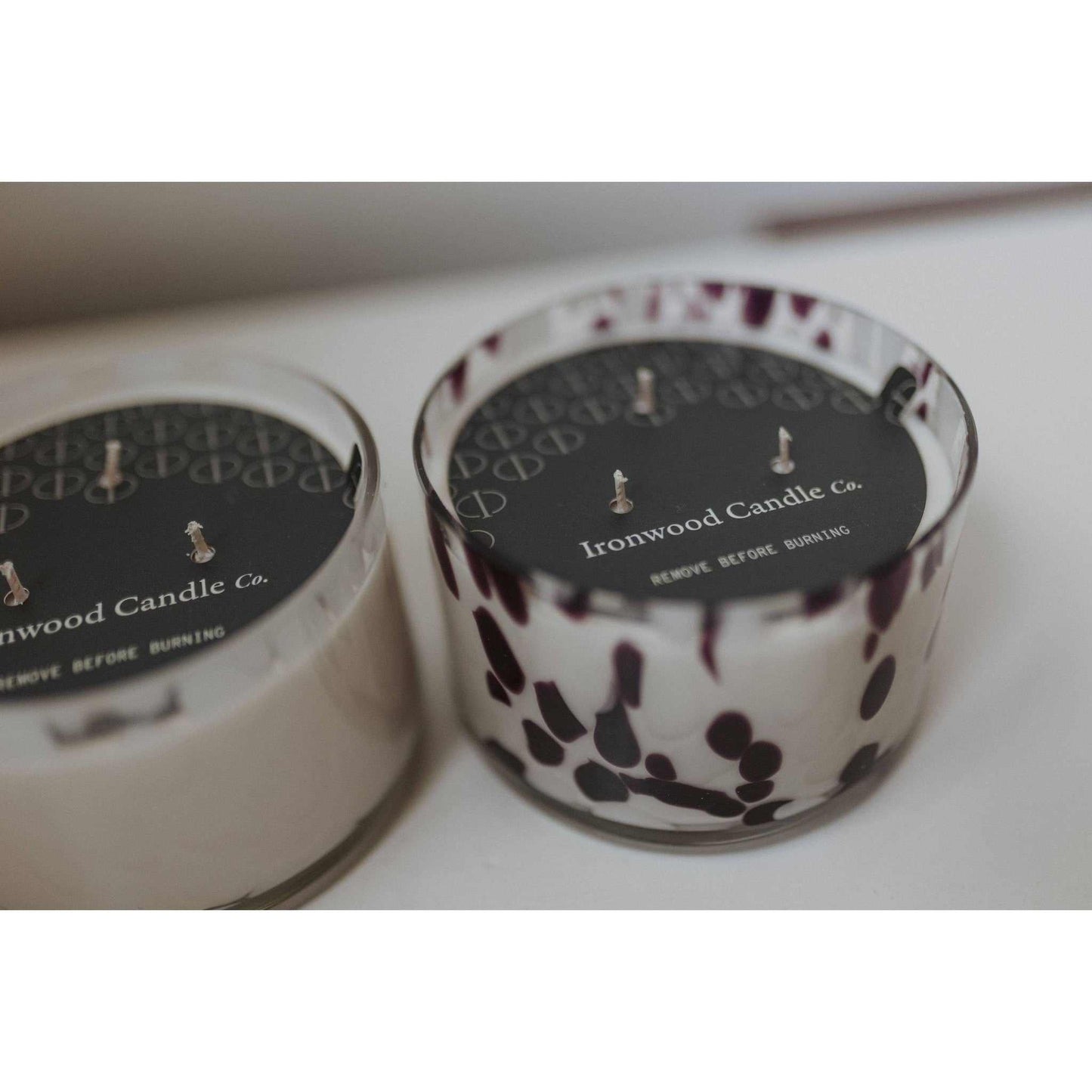
                  
                    Fresh Balsam & Cedarwood Soy Candle Black/White - Curated Home Decor
                  
                