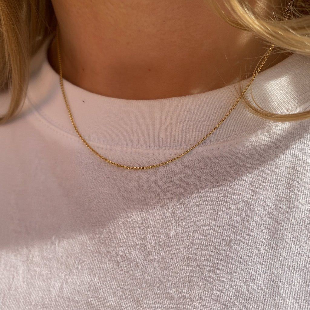 18k Gold Filled Dainty Chain Necklace - Curated Home Decor