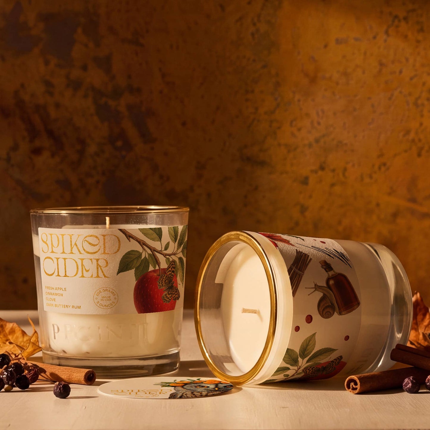 Rewined Spiked Cider Candle 10 oz: 100% soy wax - Curated Home Decor