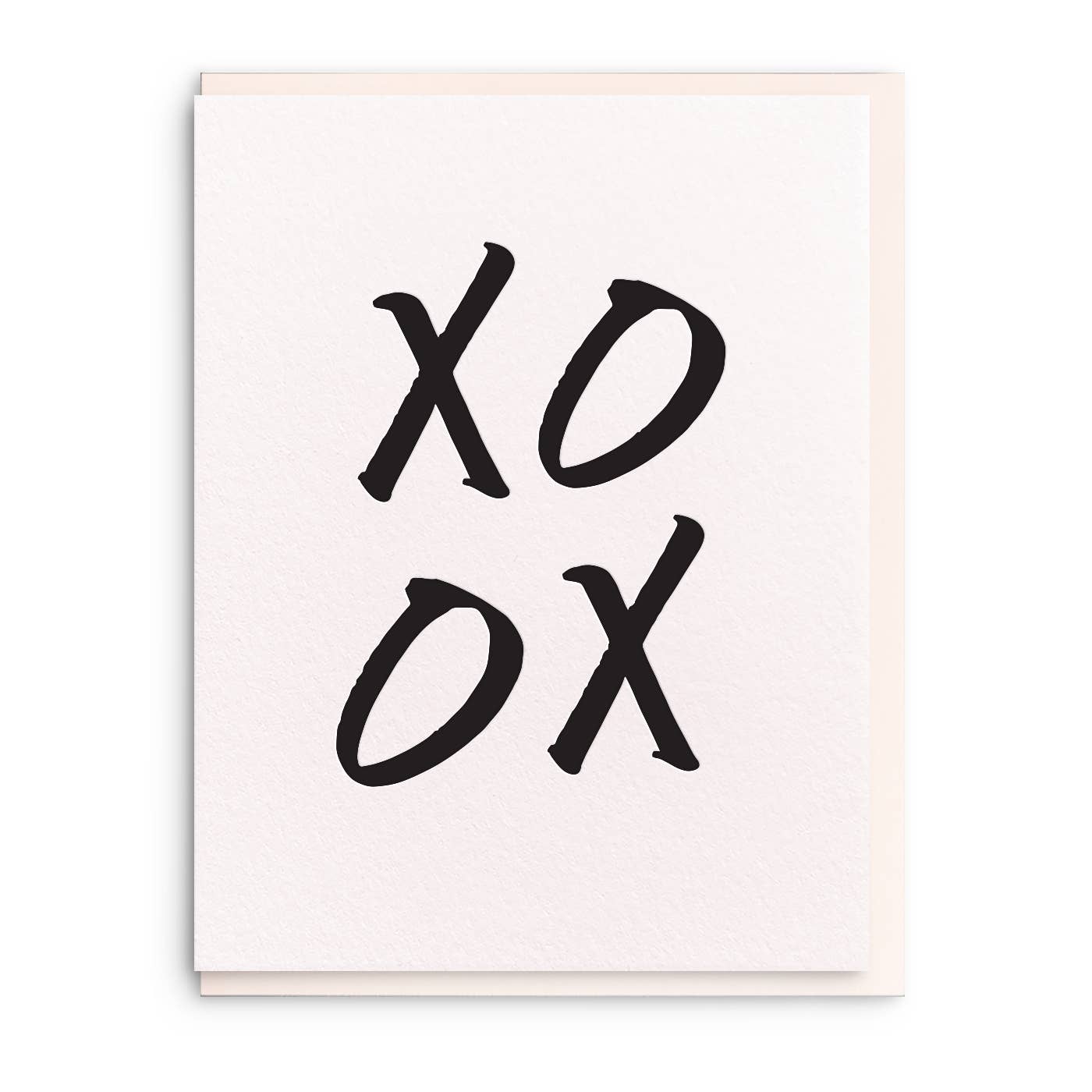 XOXO - Letterpress Valentine Greeting Card - Curated Home Decor