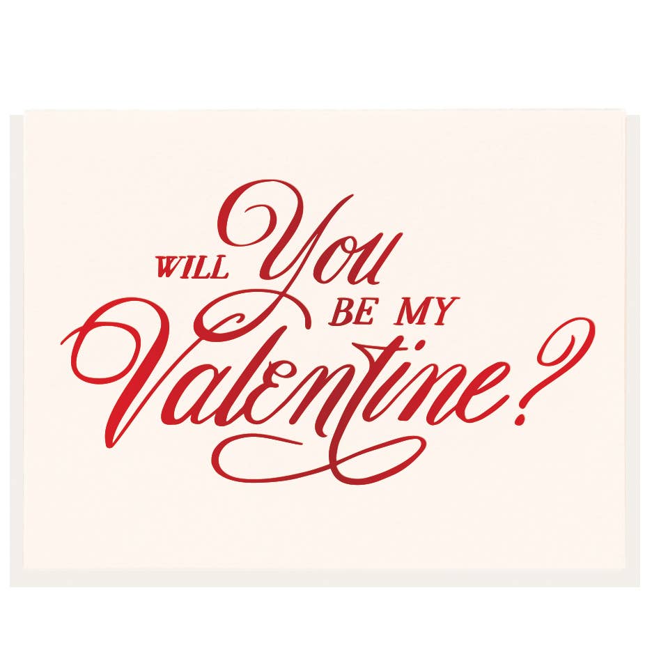 Be My Valentine - Foil Valentine Greeting Card - Curated Home Decor