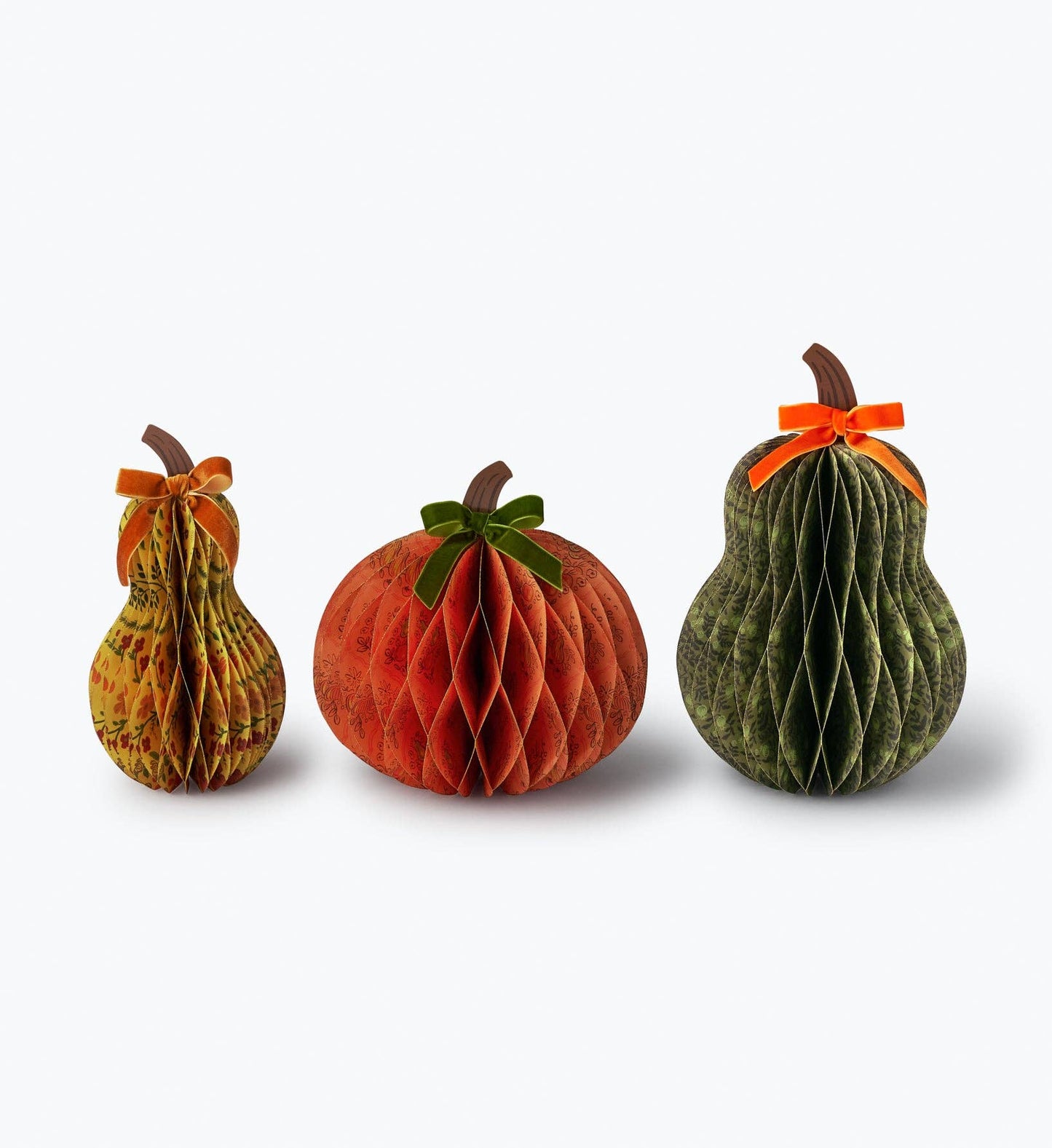 Harvest Honeycomb Gourd Decor Set of 3 - Curated Home Decor