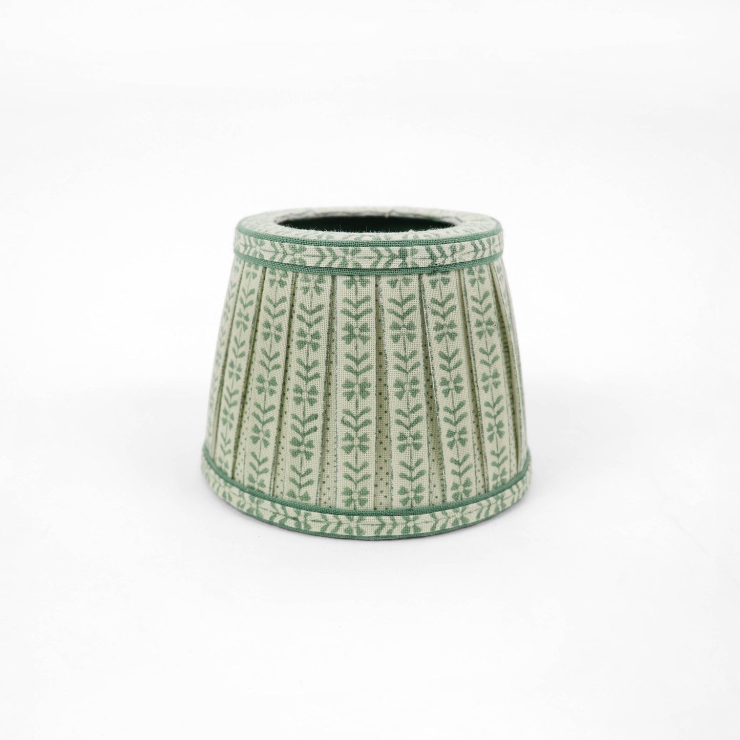 Block Printed Poldina Lampshade Cover - Mint Sky Rhea - Curated Home Decor