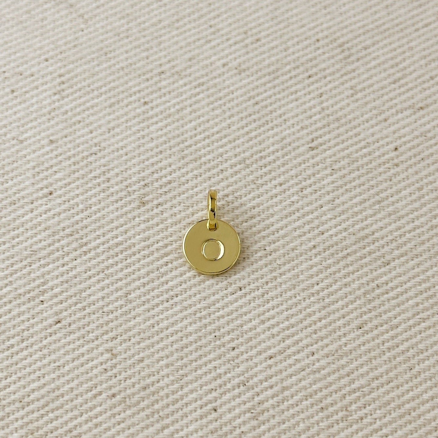 18k Gold Initial Charm — Letter O - Curated Home Decor