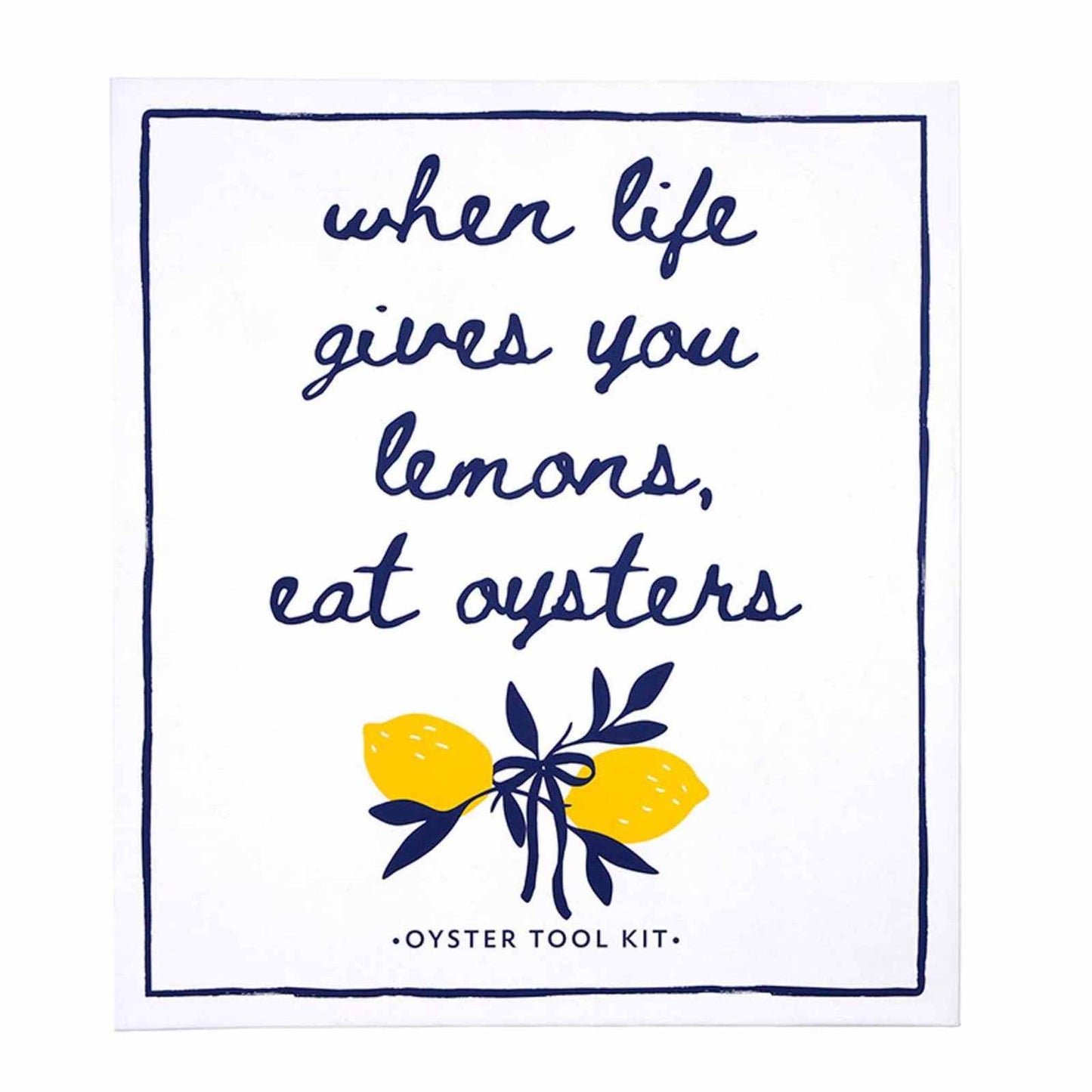 Oyster Shucker Book Box with stainless steel knife and wooden shell holder in decorative book-style storage box