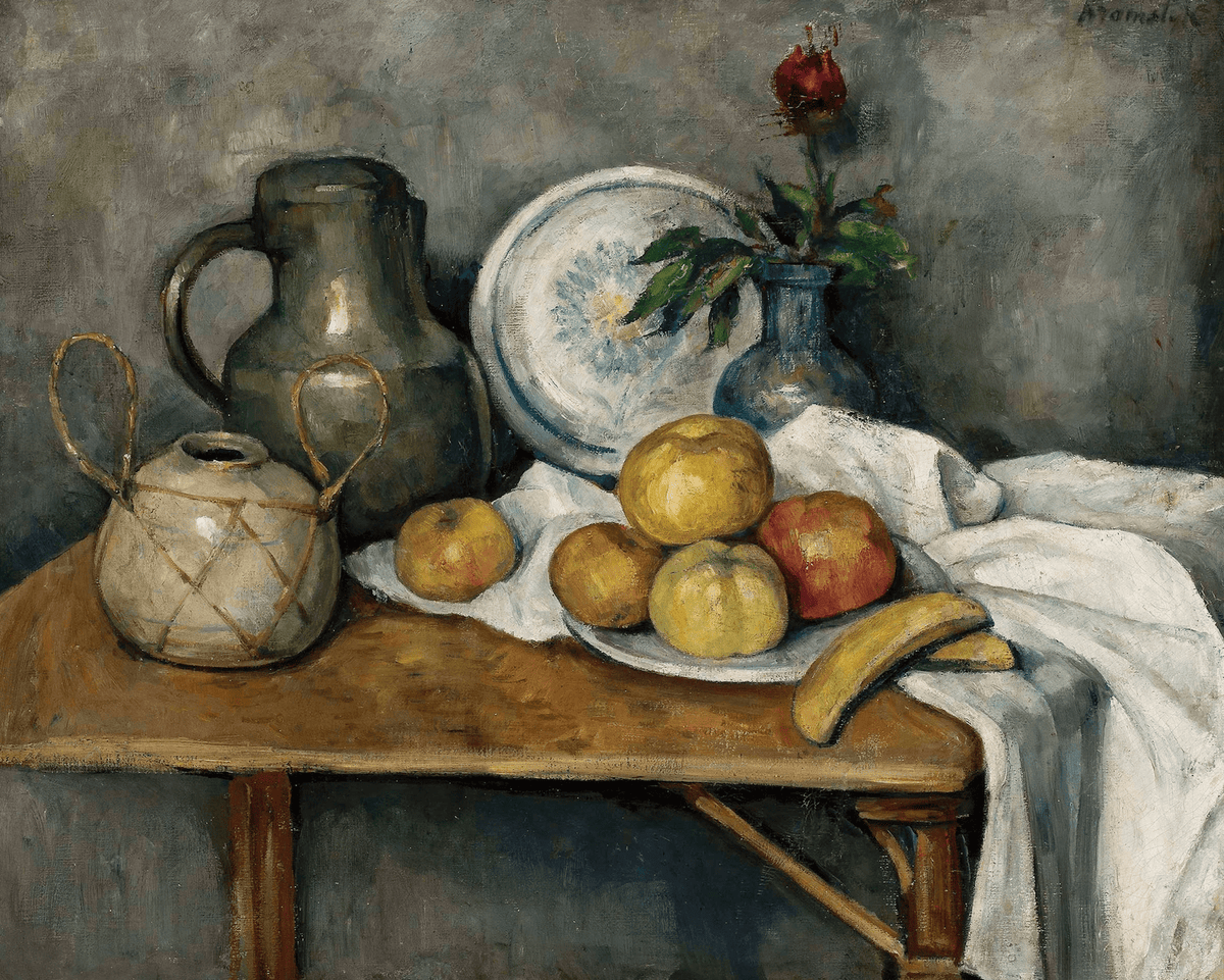 
                  
                    Still Life of Fruit on Table Antique Art Print - Curated Home Decor
                  
                