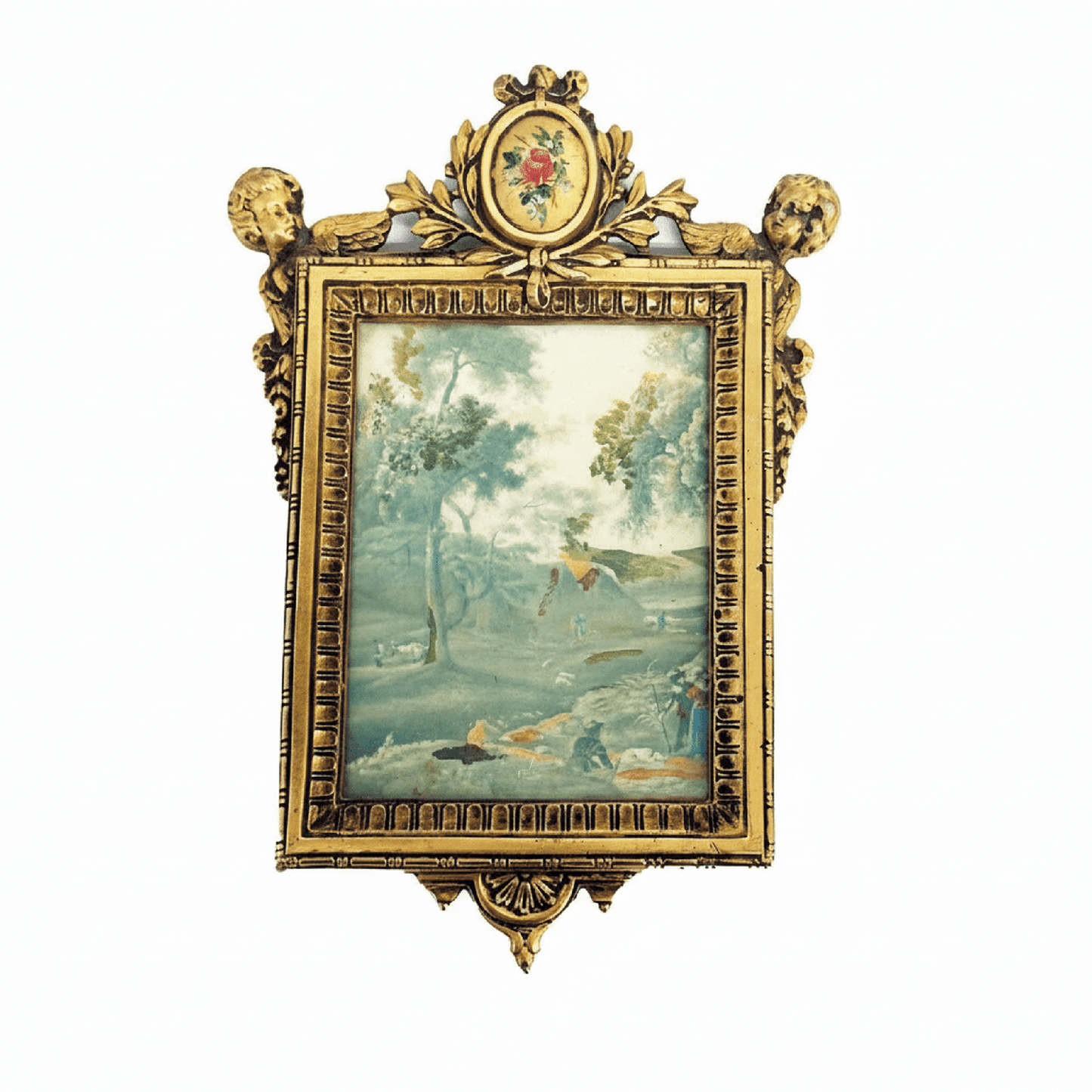 
                  
                    19th‑Century Pastoral Landscape (Italian School) — Oil on Panel in Ornate Gilt Frame - Curated Home Decor
                  
                