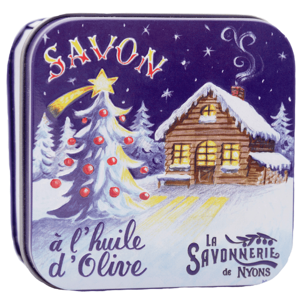 La Savonnerie de Nyons Christmas Chalet Soap reusable Tin France - Curated Home Decor