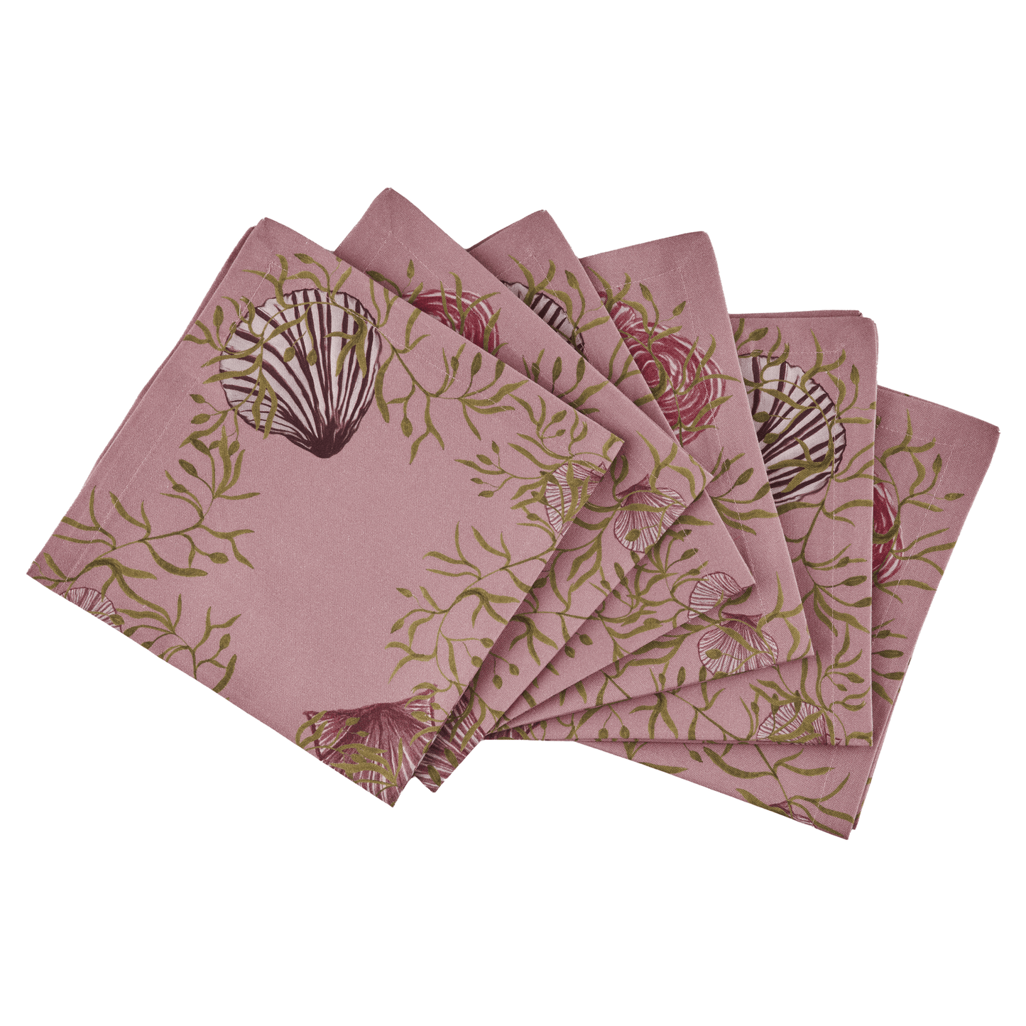 
                  
                    Seashell Botanical Cotton Napkins – Sold individually - Curated Home Decor
                  
                