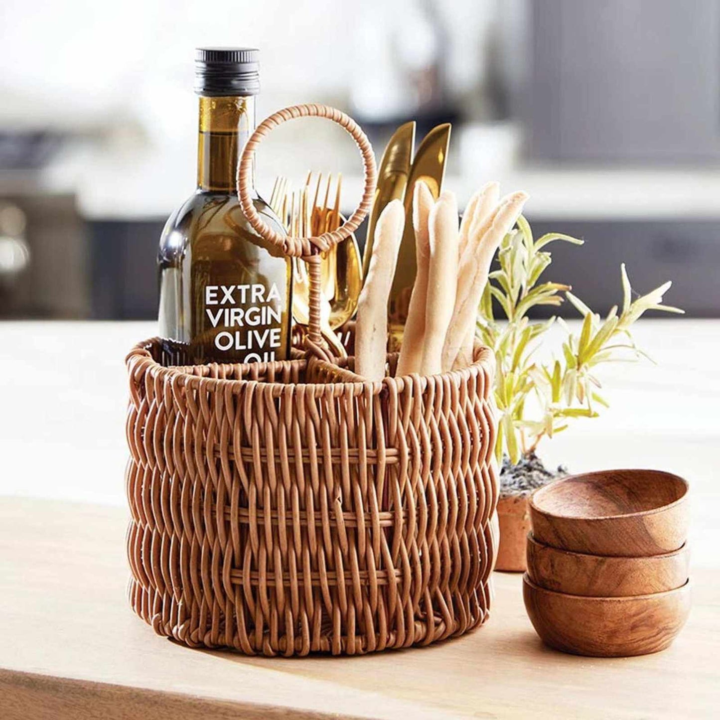 
                  
                    Wicker Utensil Caddy - Curated Home Decor
                  
                