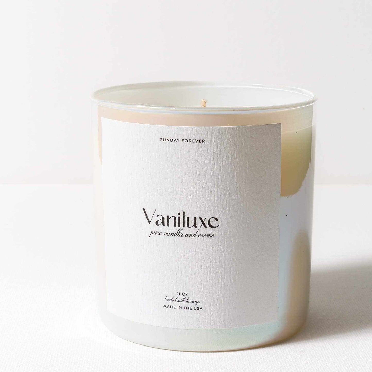 
                  
                    NEW! Vaniluxe Luxury Candle with Pure Vanilla and Creme - Curated Home Decor
                  
                