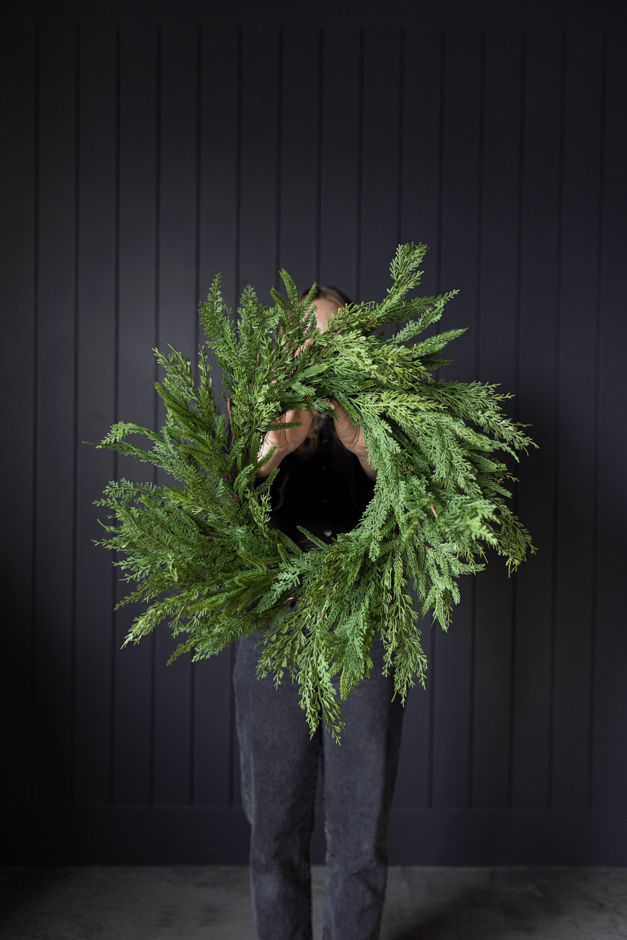
                  
                    Norfolk & Cypress Real Touch Wreath, 24" LED Pre-Lit (Pre-Order: Ships Late September) - Curated Home Decor
                  
                