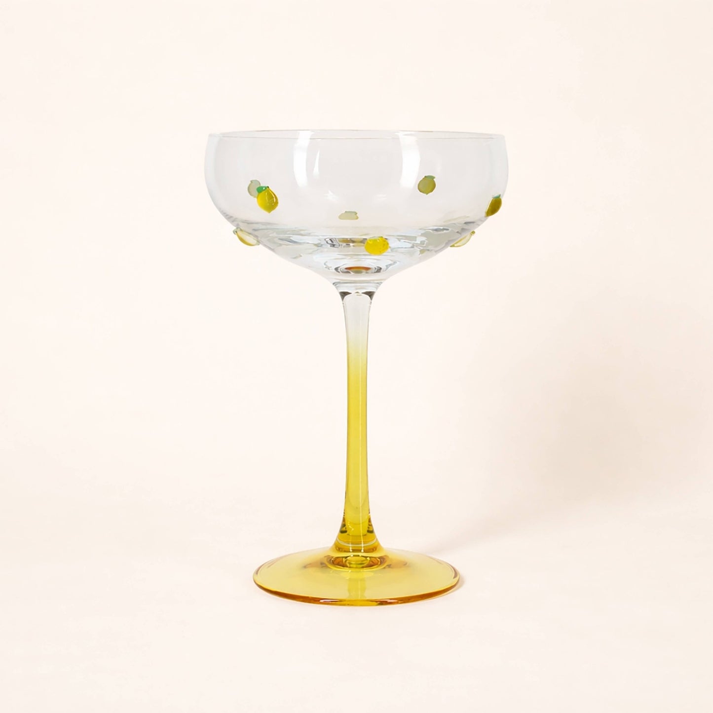 Lemon Dot Champagne Coupes, Set of 4 - Curated Home Decor