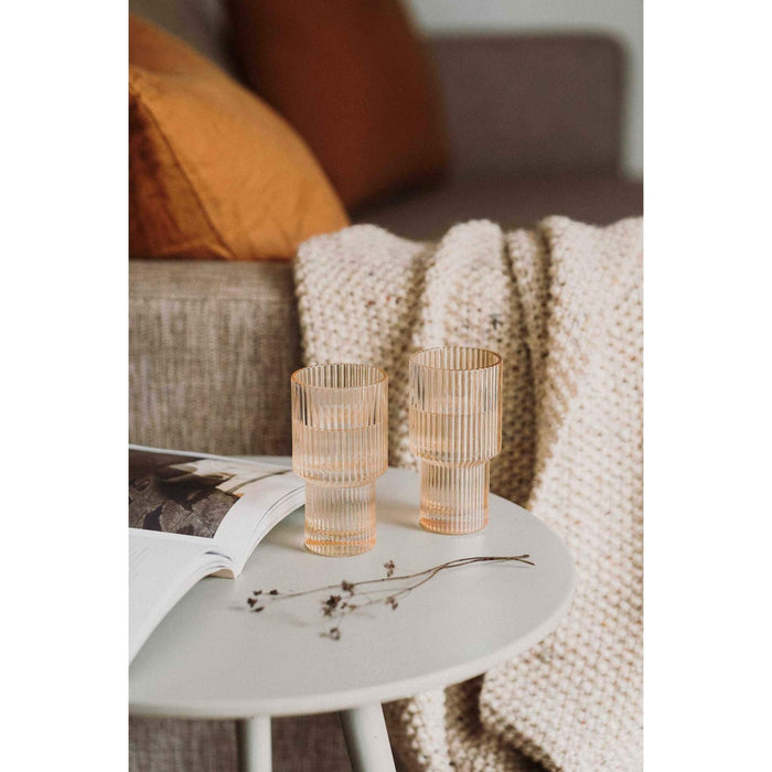 Set of 6 Tall Fluted Glasses | Tumblers