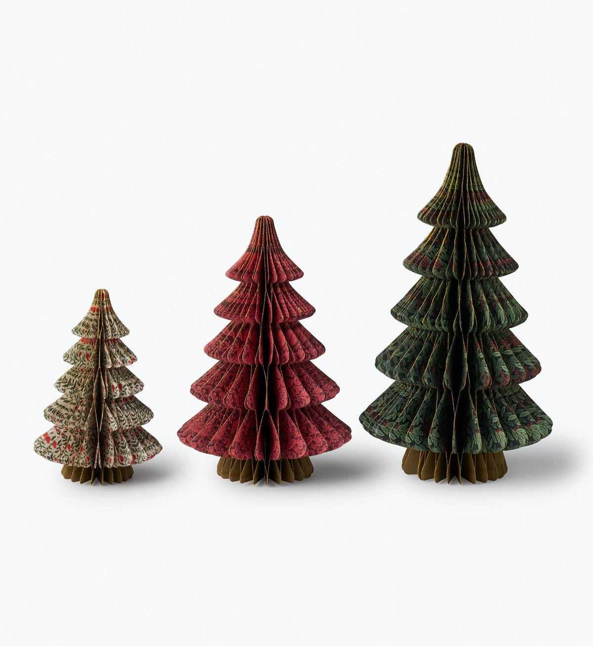 Christmastide Honeycomb Tree Decor Set of 3 - Curated Home Decor