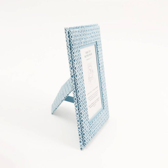 Dot and Grid Blue Picture Frame