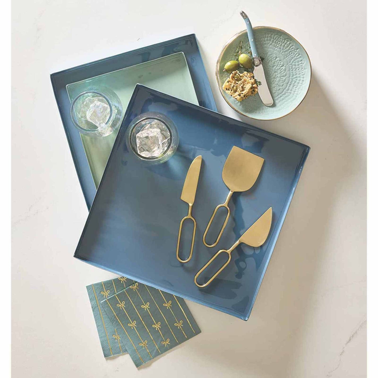 
                  
                    Nested Blue Enamel Blue Square Trays - Set of 3 - Curated Home Decor
                  
                