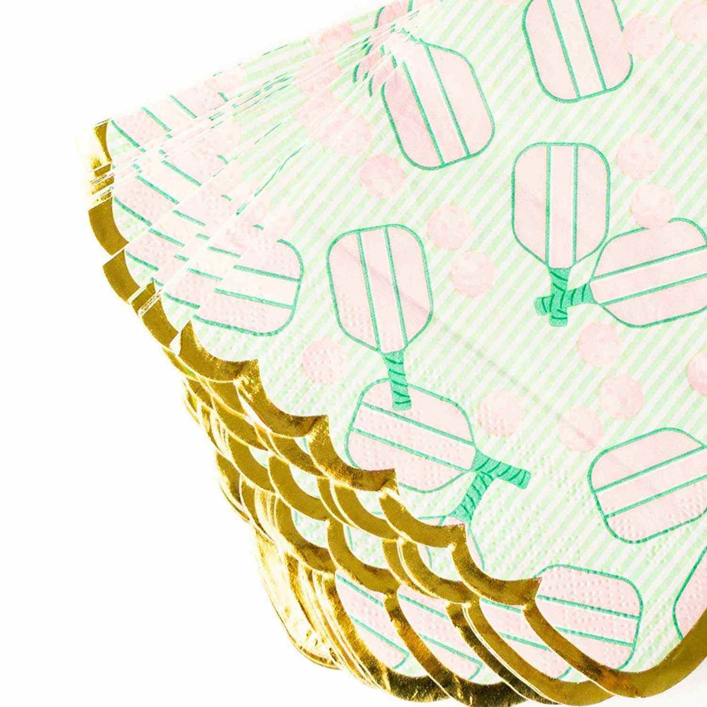 
                  
                    Pickleball Stripe Paper Beverage Napkin - Curated Home Decor
                  
                