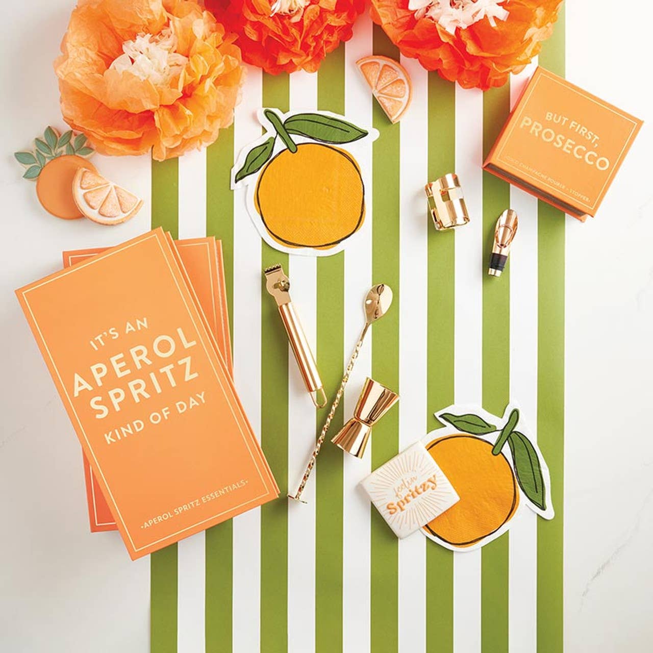 Table Runner - Green Stripe - Curated Home Decor
