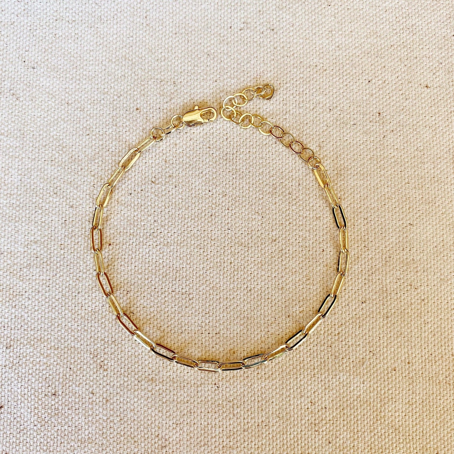 
                  
                    18k Gold Filled Short Link Paperclip Bracelet: 6 inches with extender - Curated Home Decor
                  
                