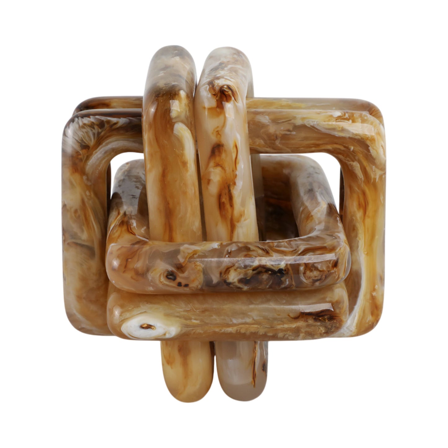 Tan 6 in. Marbled Resin Knot