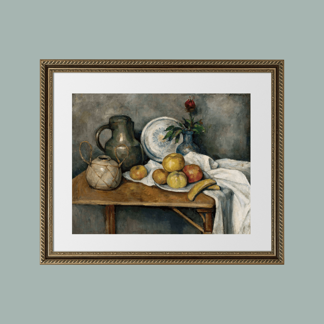 
                  
                    Still Life of Fruit on Table Antique Art Print - Curated Home Decor
                  
                