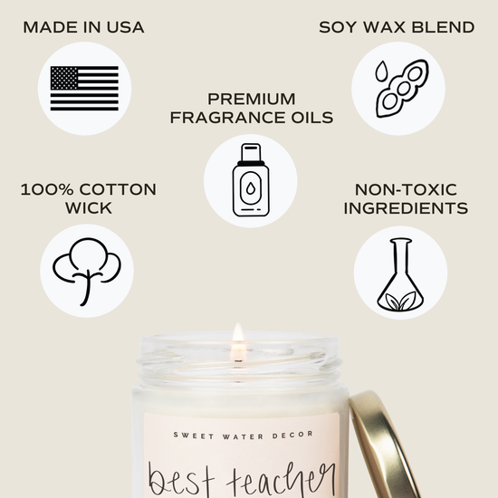 Best Teacher Ever 9 oz Soy Candle