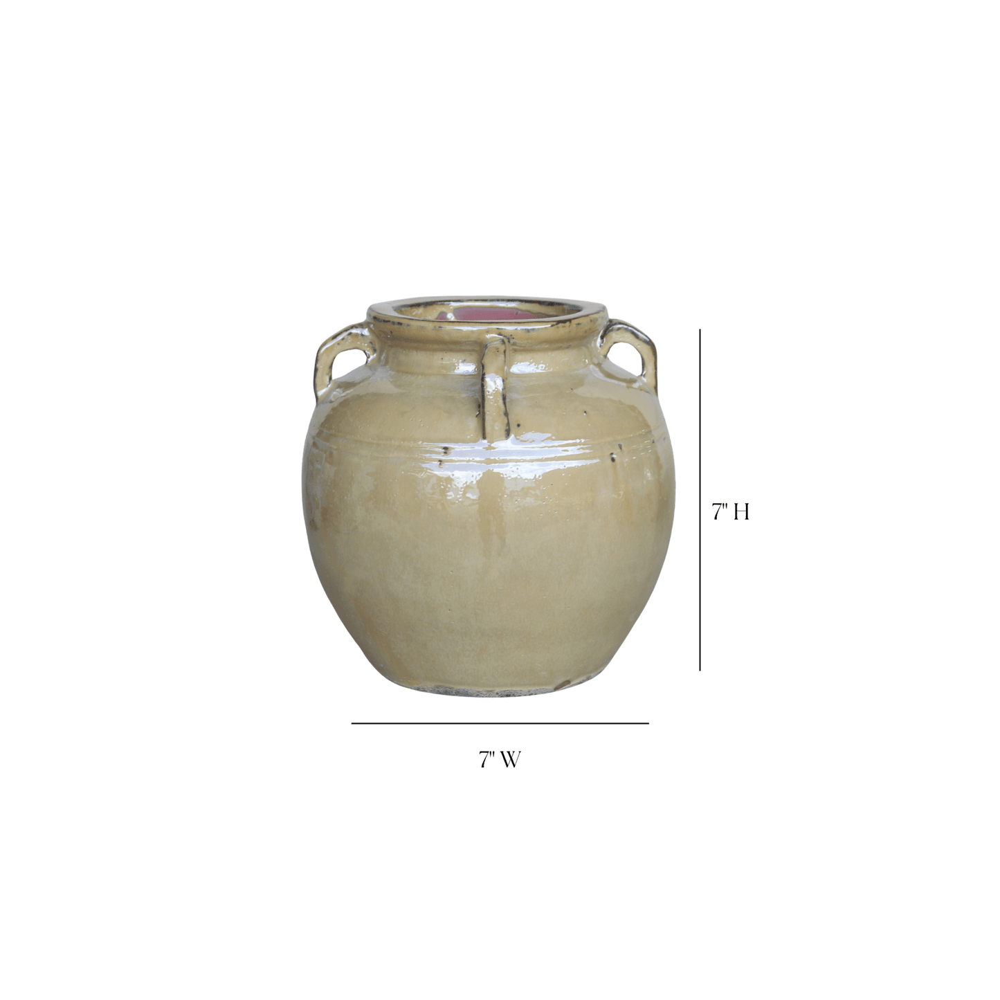 
                  
                    Chevalier Cream Glazed Vase With Handles - Curated Home Decor
                  
                