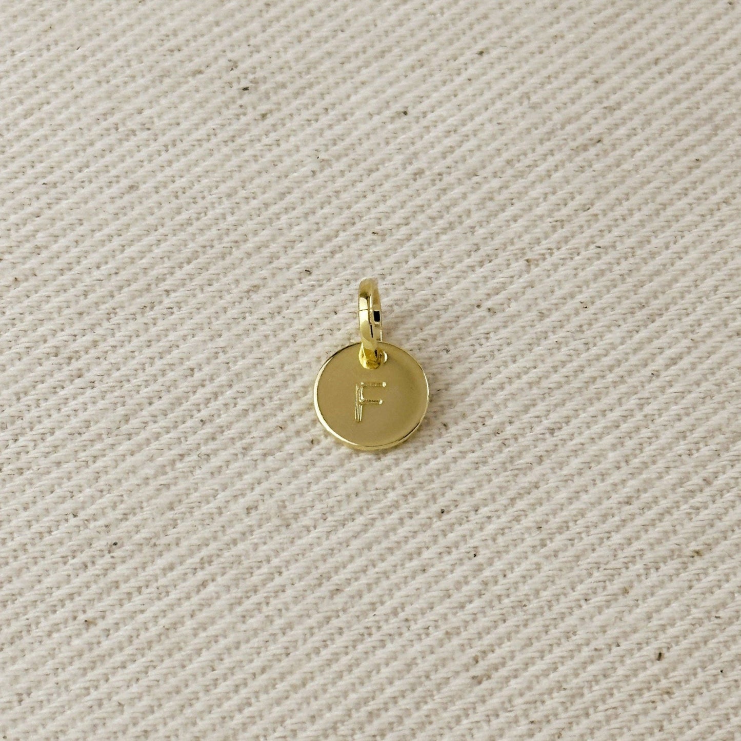18k Gold Initial Charm — Letter F - Curated Home Decor