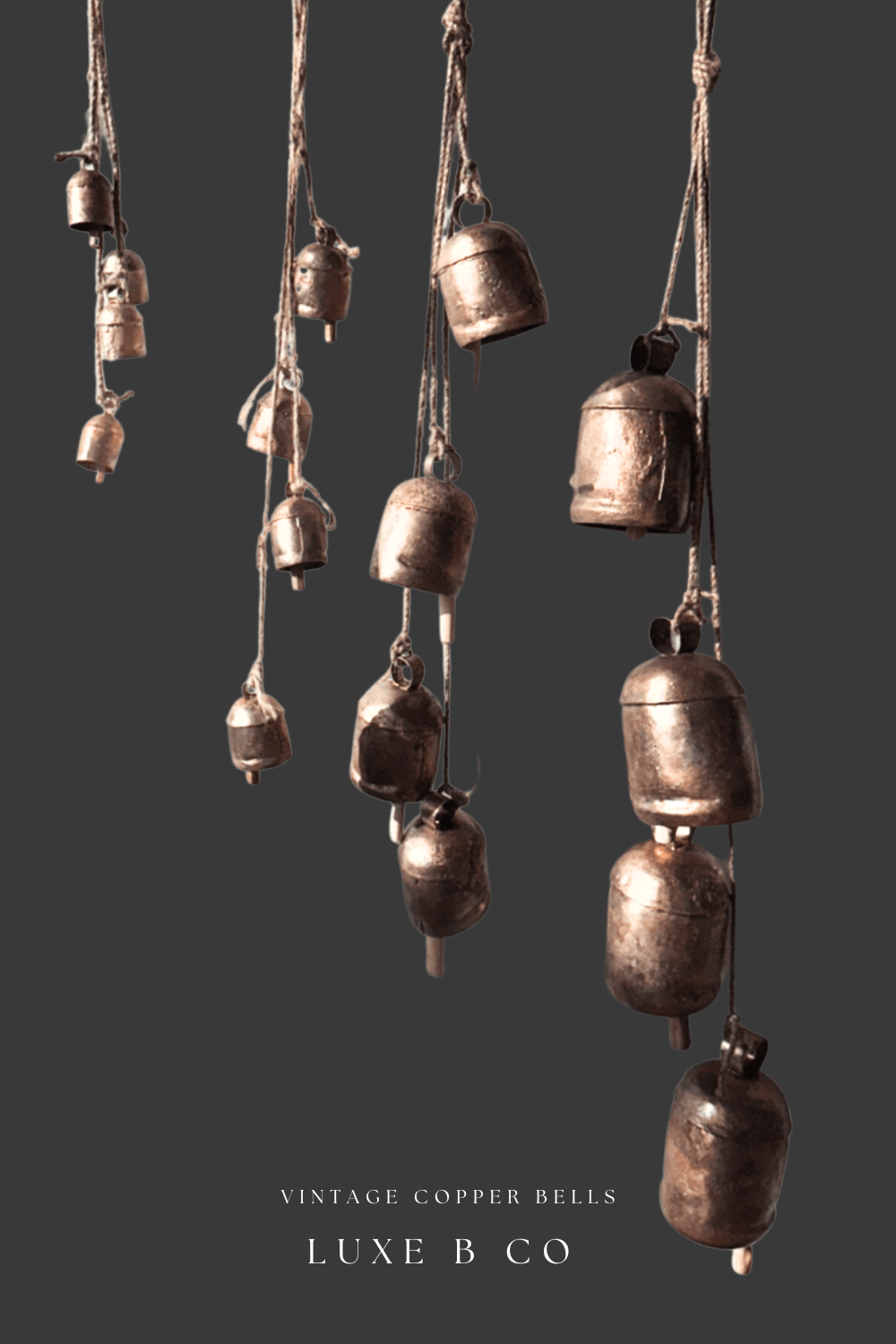 Hanging Vintage Iron Bell Clusters Christmas Decor Large: Large - Curated Home Decor
