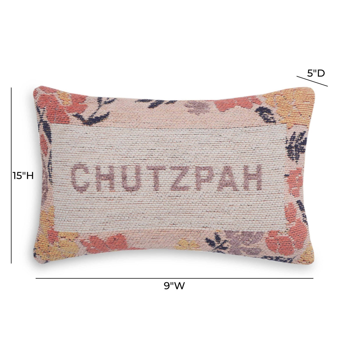 
                  
                    Chutzpah Jacquard Woven Lumbar Pillow, 15" x 9" - Curated Home Decor
                  
                