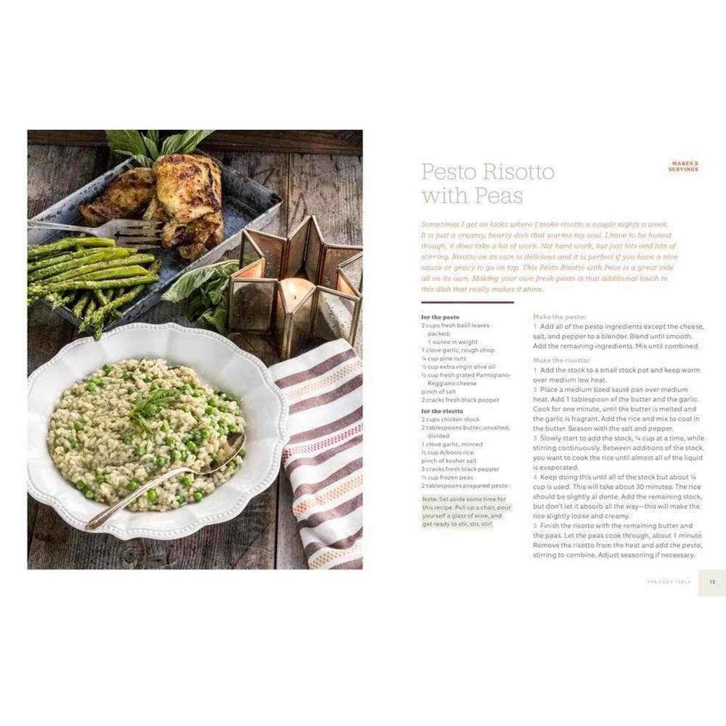 The Cozy Table cookbook by Dana DeVolk with 100 scaled-down comfort food recipes for small gatherings