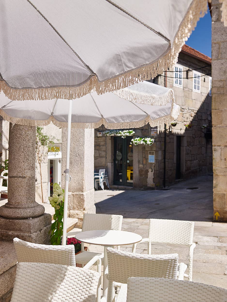 Striped w/ Fringe Patio/Beach Parasol - Curated Home Decor