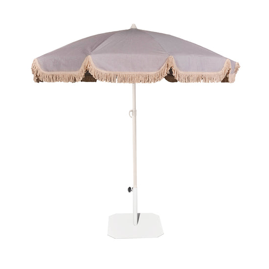 Striped w/ Fringe Patio/Beach Parasol - Curated Home Decor