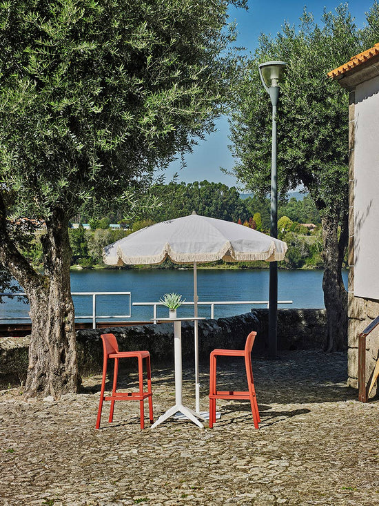 Striped w/ Fringe Patio/Beach Parasol - Curated Home Decor