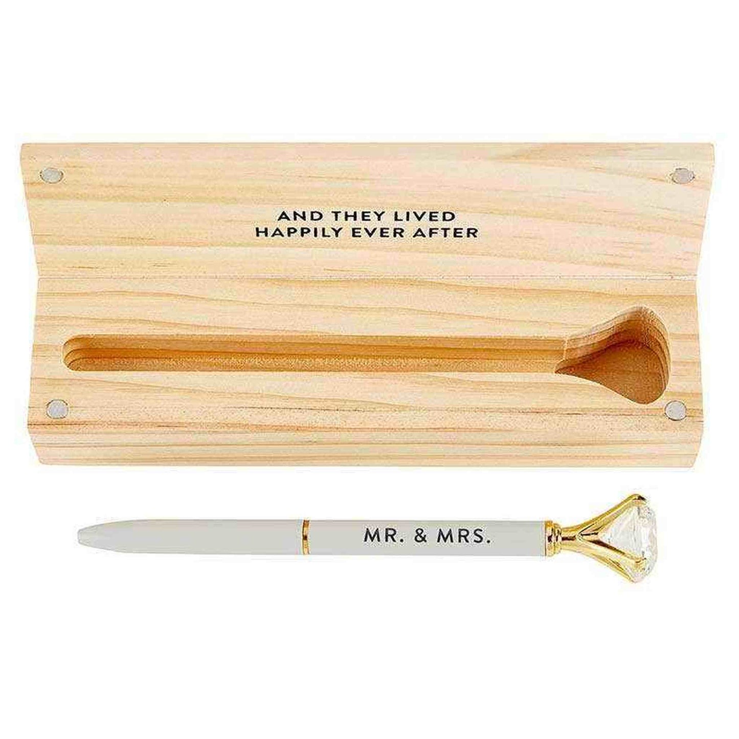 
                  
                    Wood Box with Gem Pen - Mr. & Mrs. - Curated Home Decor
                  
                