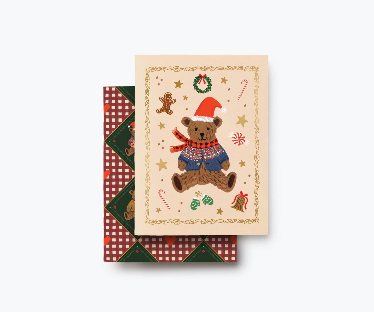 Pair of 2 Beary Christmas Pocket Notebooks - Curated Home Decor
