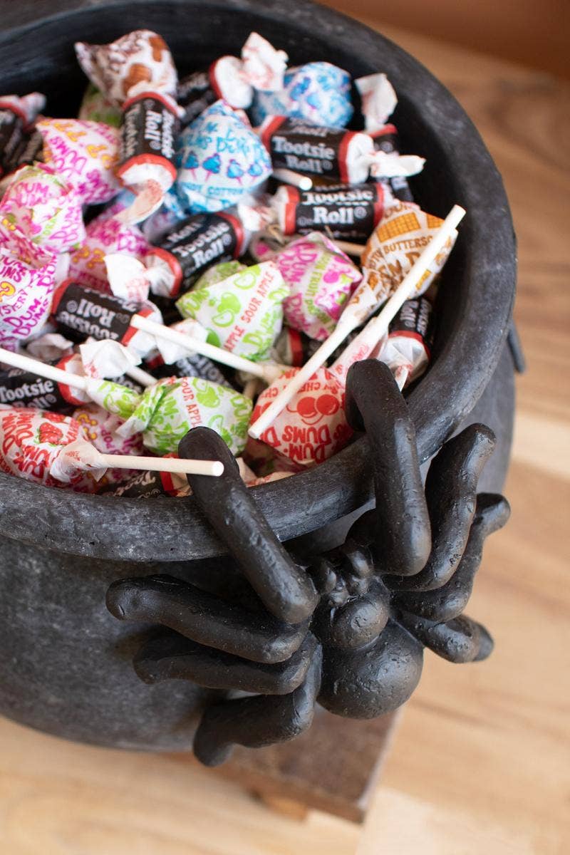 
                  
                    Black Terracotta Halloween Candy Cauldron with Spider - Curated Home Decor
                  
                