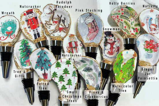 Christmas Wine Stopper: Christmas Tree/ Nutcracker Mix - Curated Home Decor