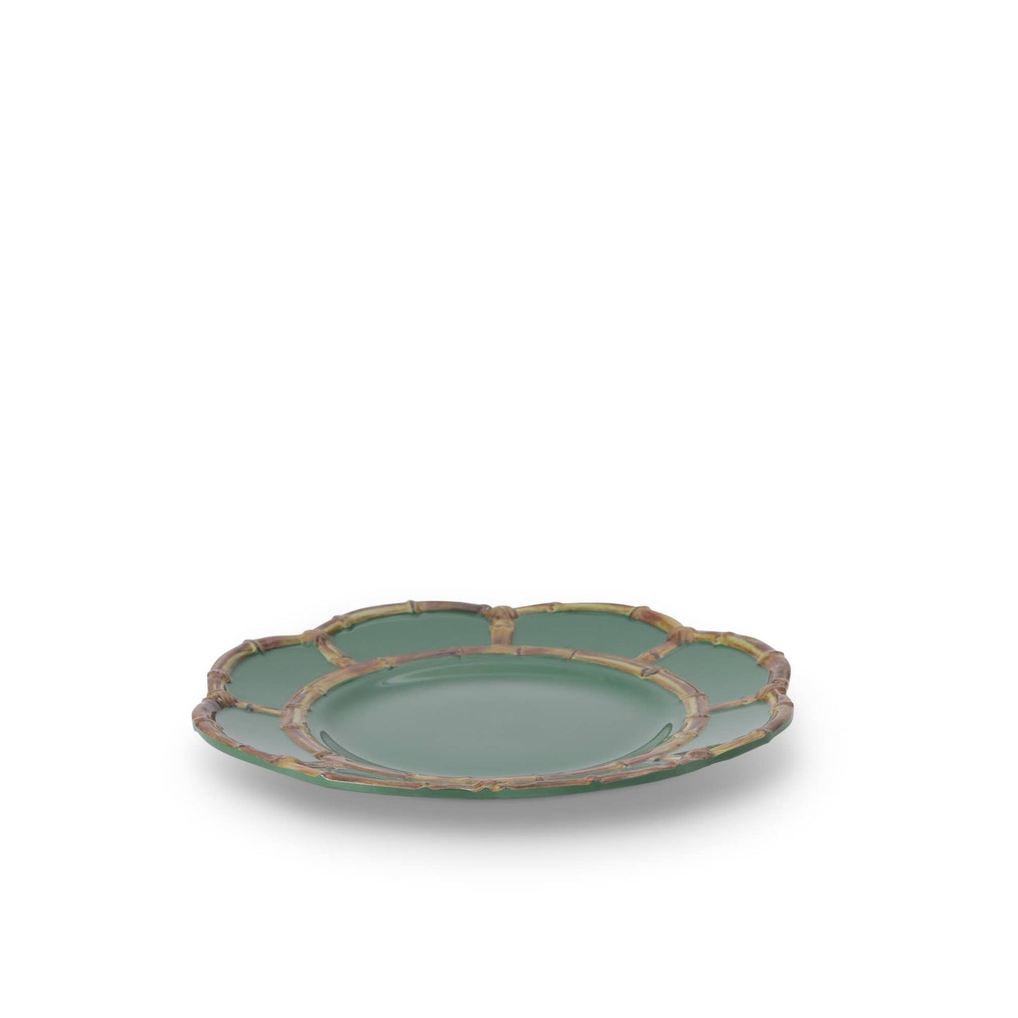 Green Cabana 8.75" Melamine Bamboo Rim Salad Plate