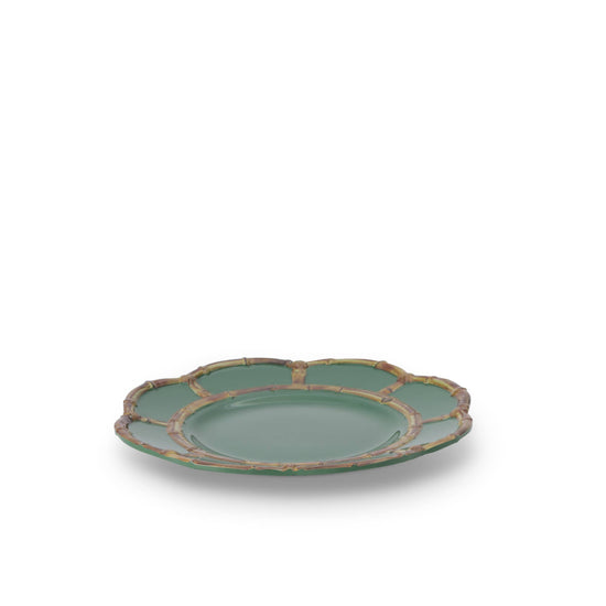Green Cabana 8.75" Melamine Bamboo Rim Salad Plate