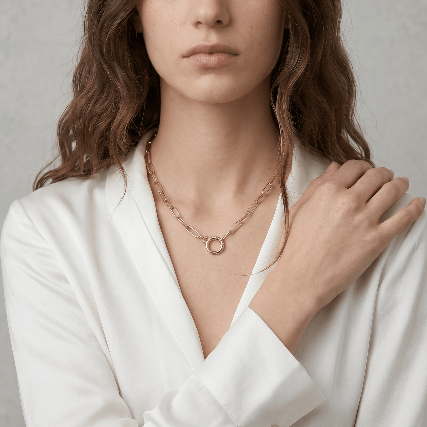 
                  
                    18k Gold Filled Paperclip Chain With Round Clicker Clasp Necklace - Curated Home Decor
                  
                