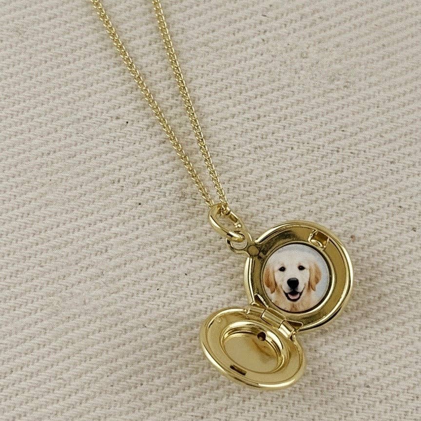 
                  
                    18k Gold Filled Round Locket Necklace - Curated Home Decor
                  
                