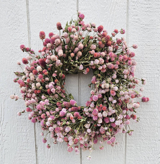 Dried Floral Wreath: Totally Gomphrena