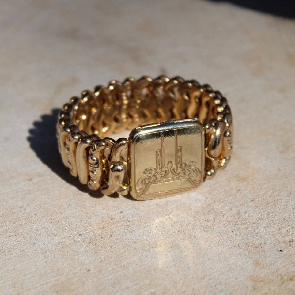 
                  
                    Antique Gold-Filled Sweetheart Expansion Bracelet - Curated Home Decor
                  
                