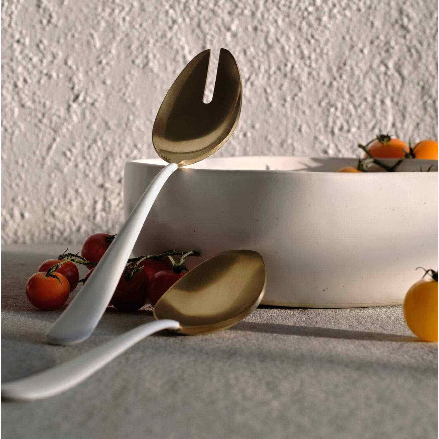 
                  
                    Serving Spoons: Gold and White - Curated Home Decor
                  
                
