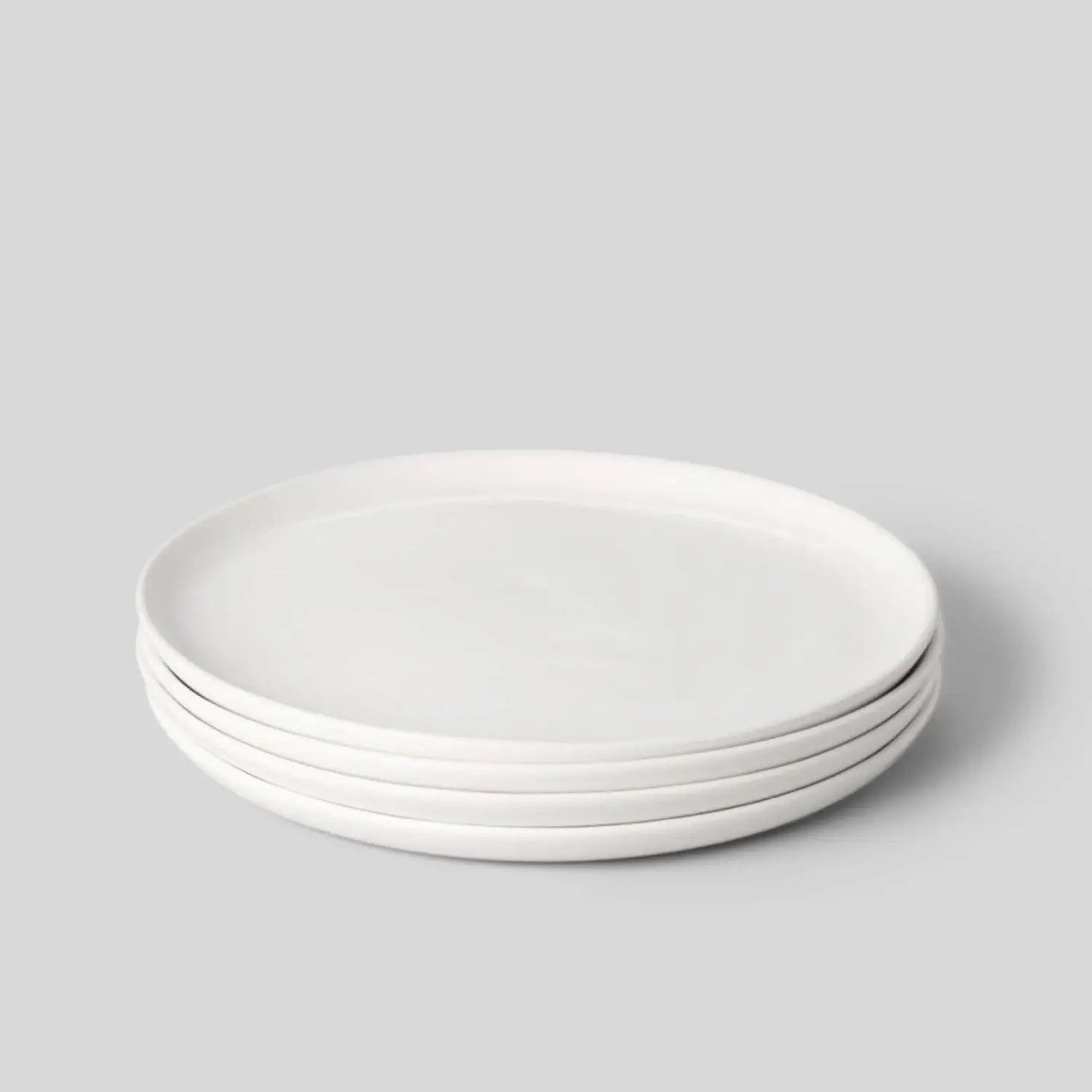 Set of 4 Speckled White Dinner Plates - Curated Home Decor